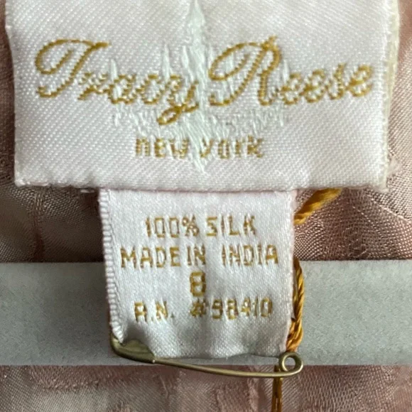 TRACY REESE Black Beaded Embroidered Silk Capelet Wrap Stole Hollywood Glamour M - Picture 11 of 11